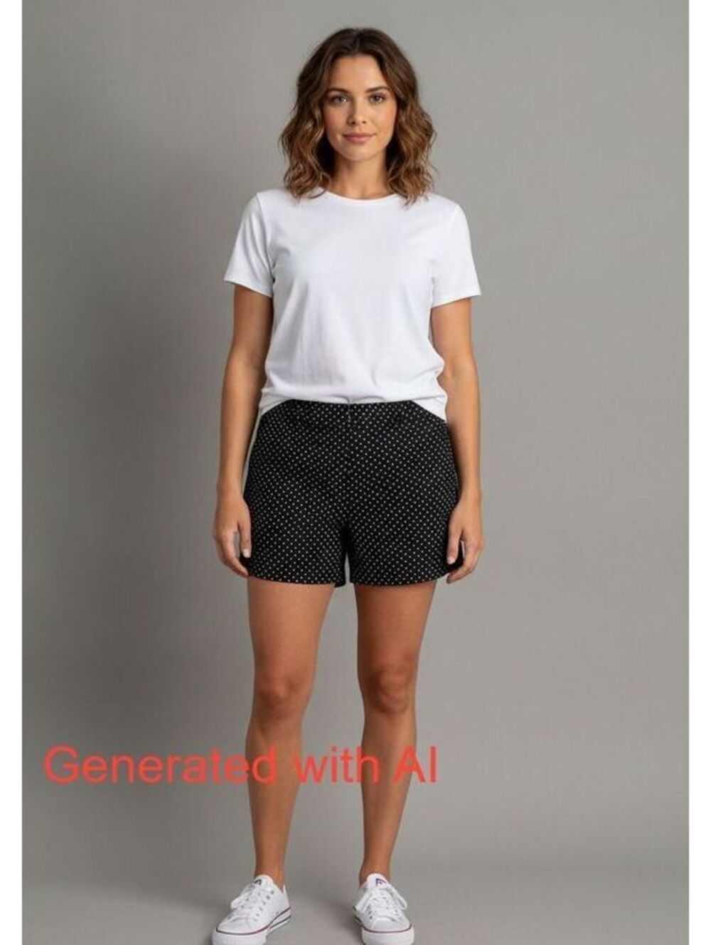Land 'N Sea Black & White Polka Dot Chino Shorts - Size 12